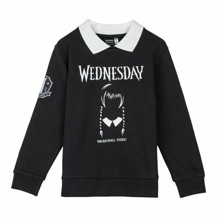 Sweat-shirt sans capuche fille Wednesday Gris foncé