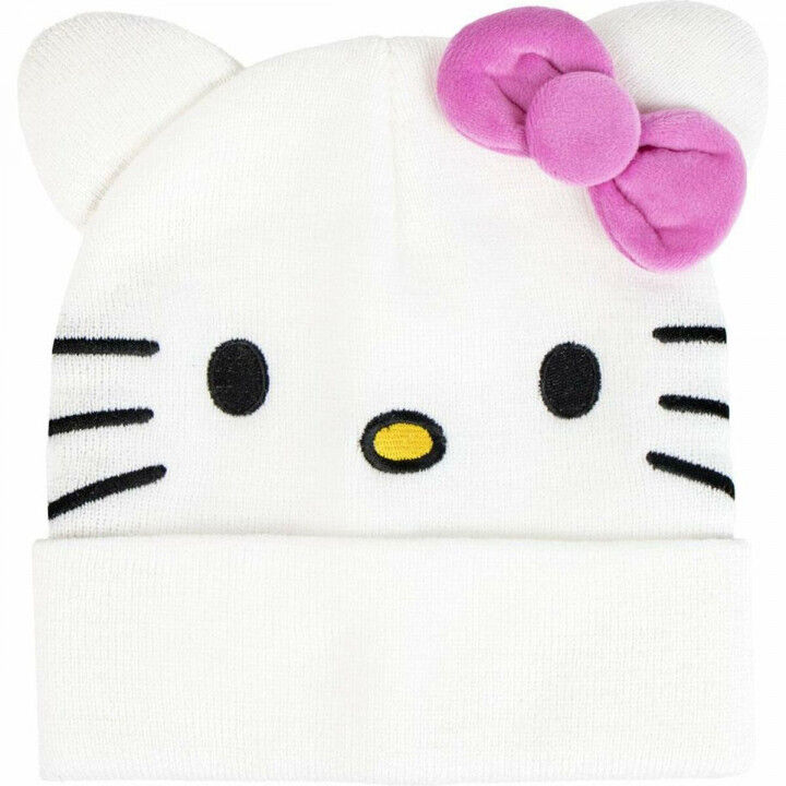 Kindermütze Hello Kitty Weiß
