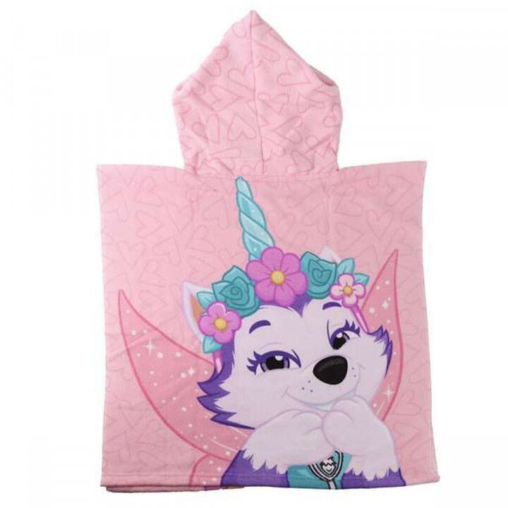 Poncho-Handdoek met Capuchon The Paw Patrol Roze 55 x 77 cm