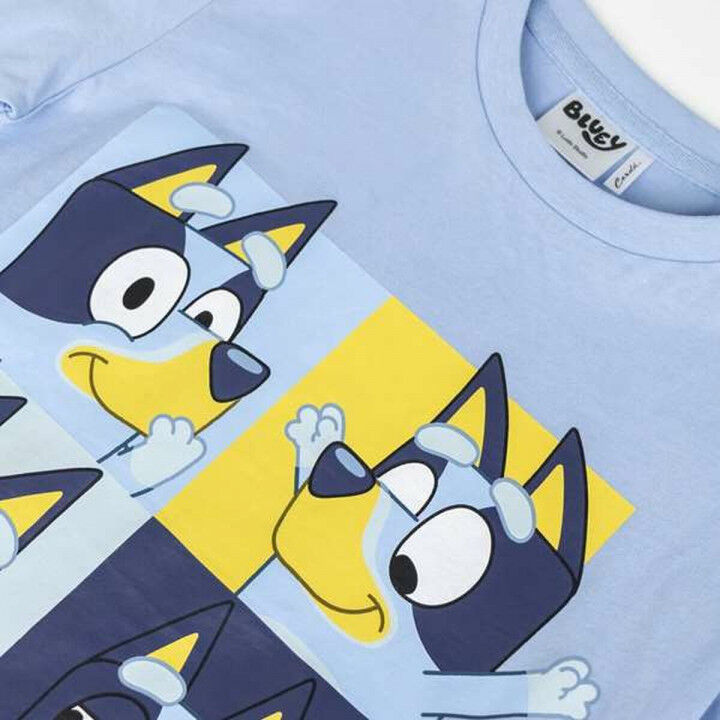 Maglia a Maniche Corte per Bambini Bluey Azzurro Chiaro 4 Anni