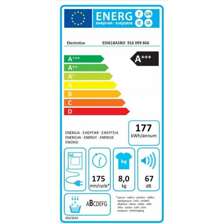 Séchoir à condensation Electrolux EDI618A5BO