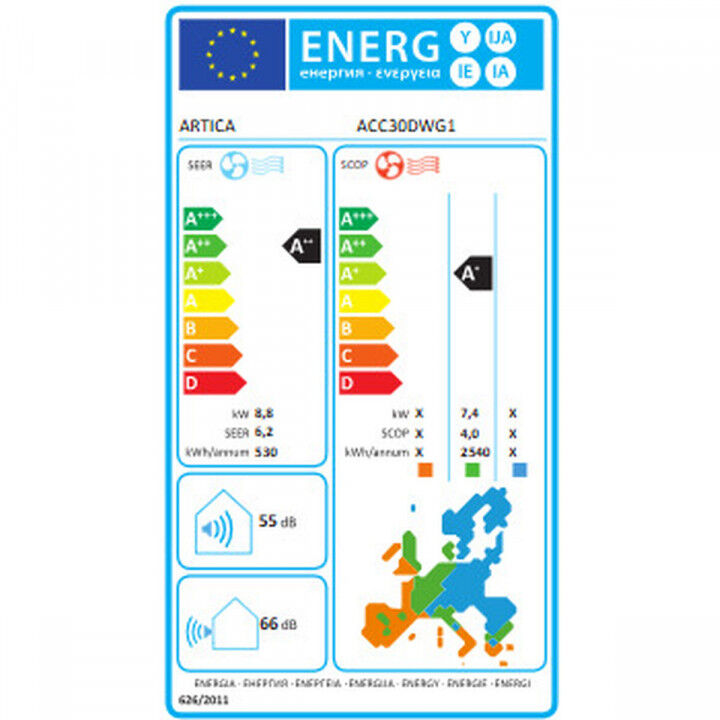 Condizionatore Canalizzato Artica ACC30DWG1 Wi-Fi A++ 8000 W