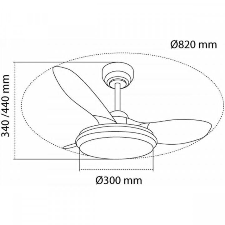 Ventilatore da Soffitto CristalRecord STEL EVO MINI RGB RETRAC Trasparente