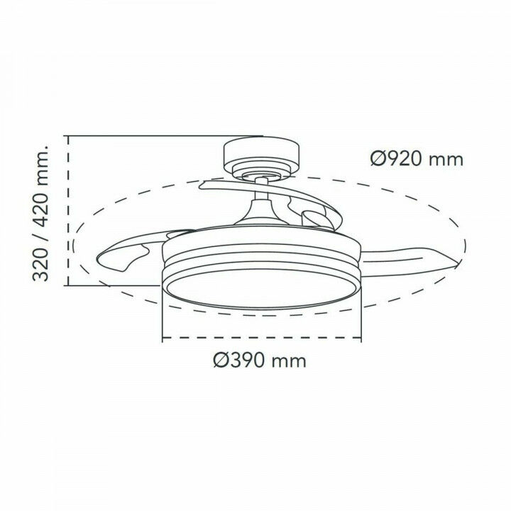 Deckenventilator CristalRecord 85-065-46-180 Schwarz