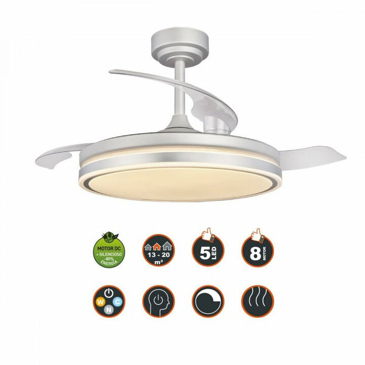 Ceiling Fan CristalRecord RETRACT MOSS Grey 72 W