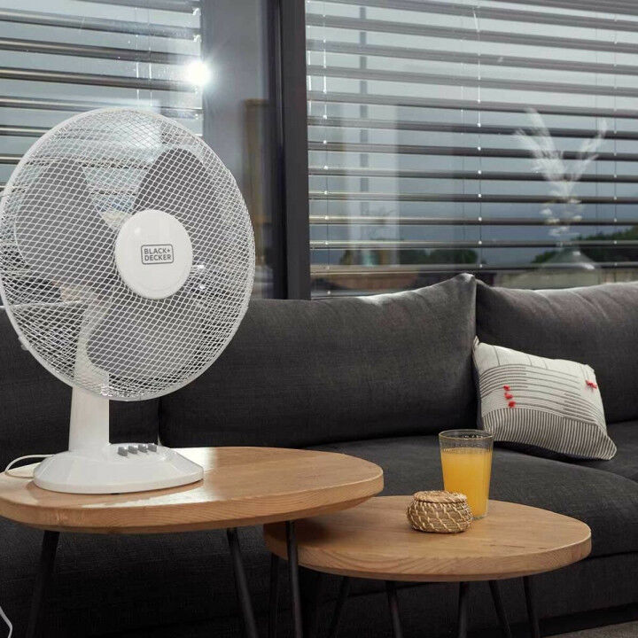 Ventilateur de Bureau Black & Decker ES9440030B Blanc Noir 40 W