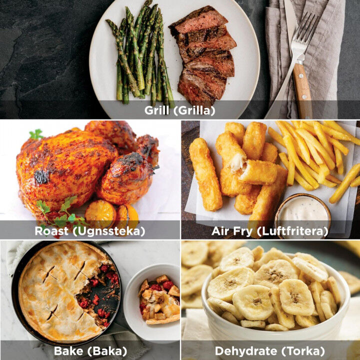 Barbecue Portatile NINJA AG351EU 5EN1 Metallo Acciaio inossidabile