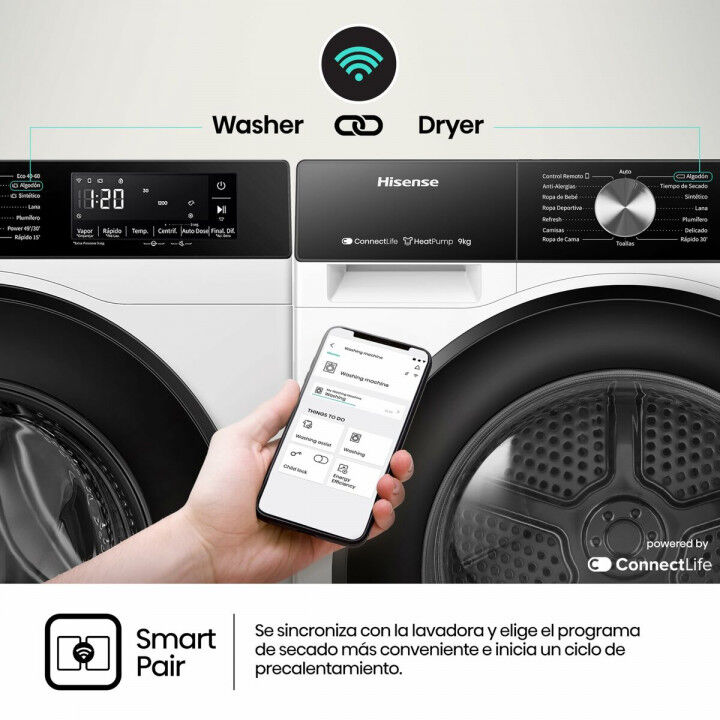 Dryer Hisense DH3S902BW3 9 kg