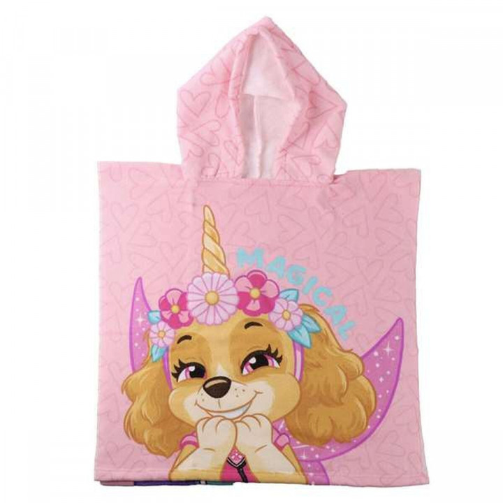 Poncho-Asciugamano con Cappuccio The Paw Patrol Rosa 55 x 77 cm