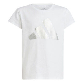 Child's Short Sleeve T-Shirt Adidas Glam White