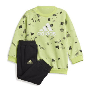 Sportsoutfit voor baby Adidas Bluv Q3 Cset Lichtgroen