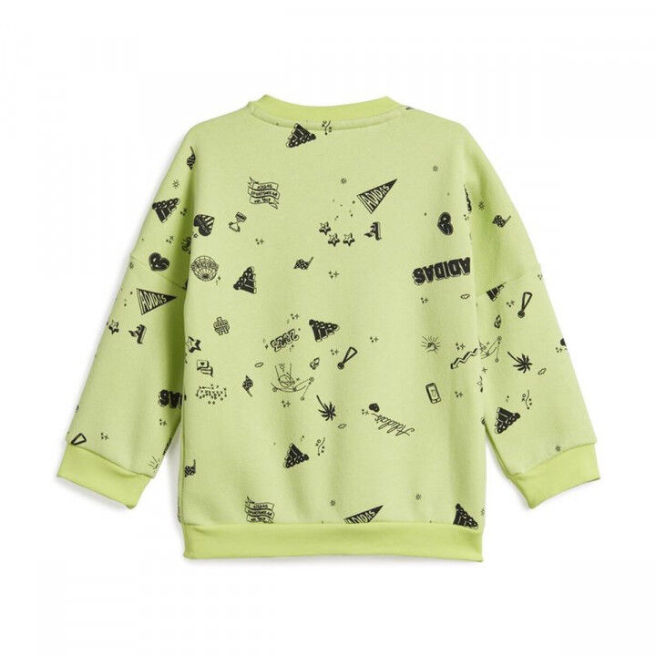 Completo Sportivo per Neonati Adidas Bluv Q3 Cset Verde Chiaro