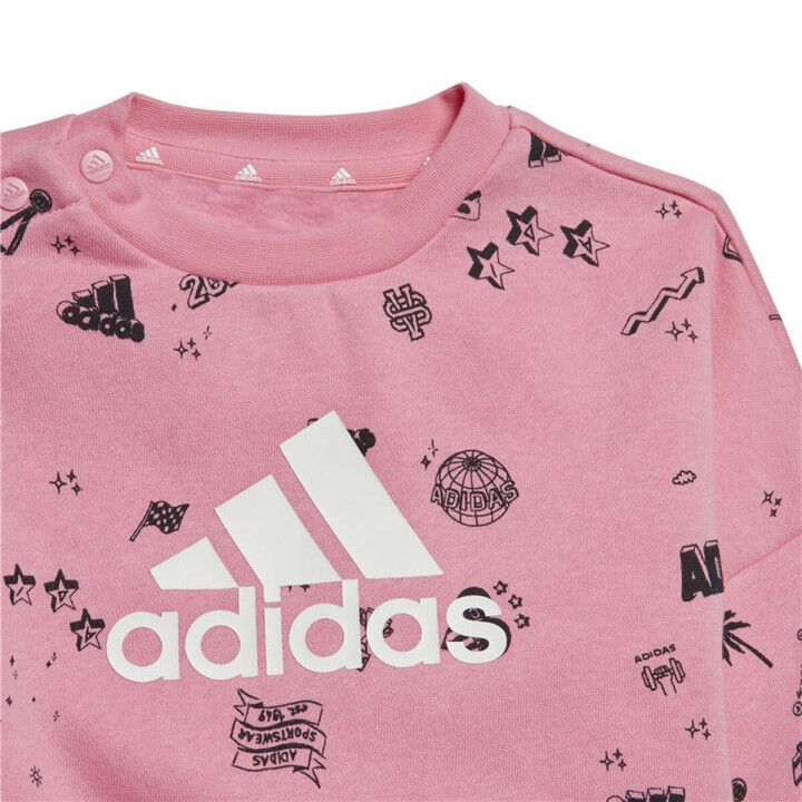 Completo Sportivo per Neonati Adidas Bluv Q3 Cset Rosa