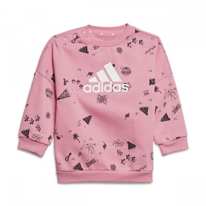 Ensemble de Sport pour Bébé Adidas Bluv Q3 Cset Rose