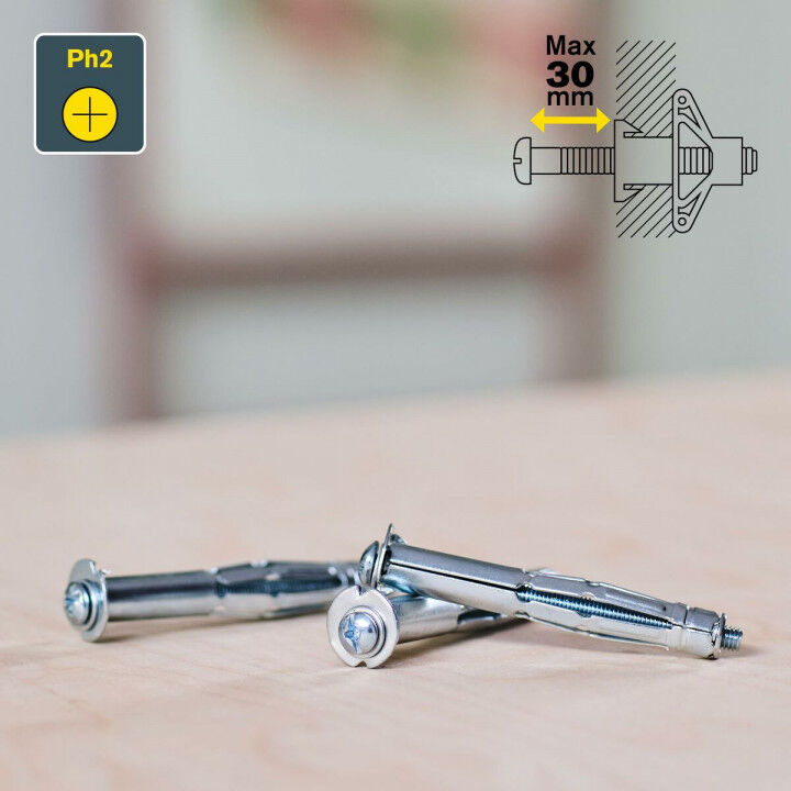 Dadi e viti Rapid Ø 11 x 65 mm M5 x 74 mm Metallo Espansione 10 Unità