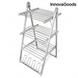 InnovaGoods Tendedero Eléctrico Plegable 30 Barras Calefactadas, 300W, Capacidad 2 pares zapatillas,  Bajo consumo