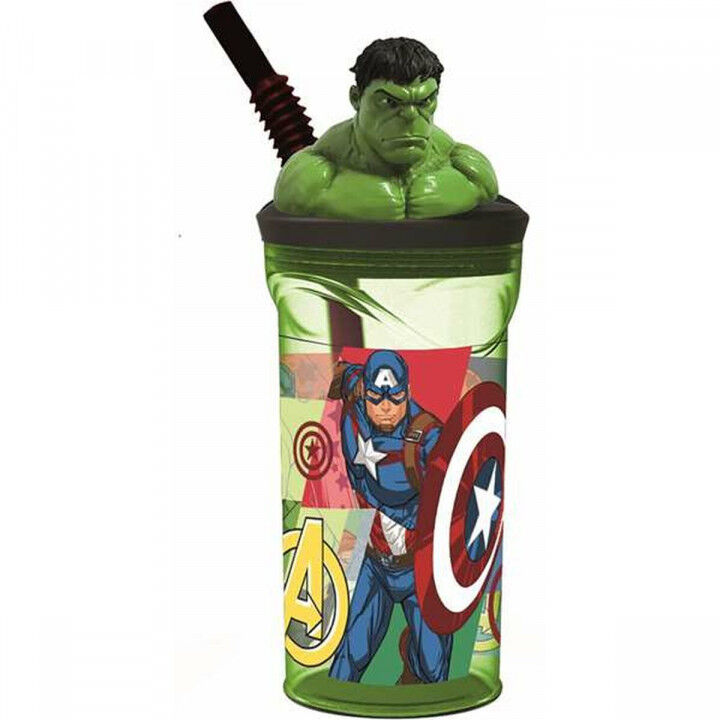 Cup with Straw The Avengers Seven Wonders Hulk 360 ml
