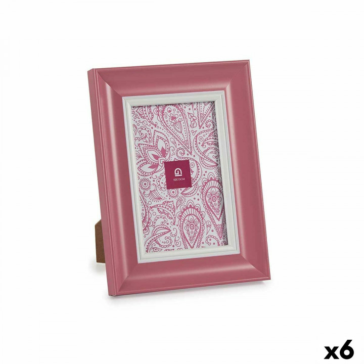 Fotolijsten Gift Decor Roze Kristal Plastic (6 Stuks)