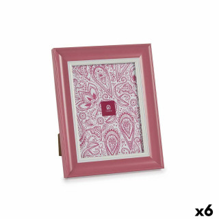 Cornice Portafoto Gift Decor Rosa Cristallo Plastica (6 Unità)