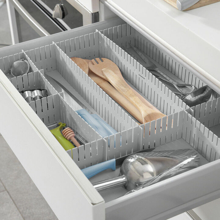 Organisateur de Tiroirs Réglable Condor InnovaGoods Gris polypropylène Plastique 16 Unités (Reconditionné A)