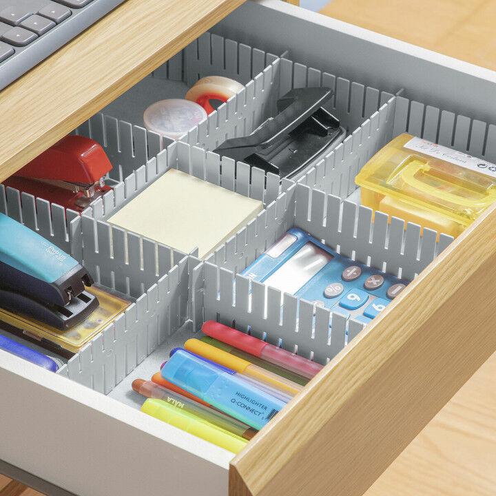 Adjustable Drawer Organiser Condor InnovaGoods Grey polypropylene Plastic 16 Units (Refurbished A)