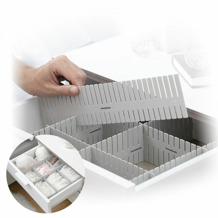 Aanpasbare ladenorganiser Condor InnovaGoods Grijs Polypropyleen Plastic 16 Stuks (Refurbished A)