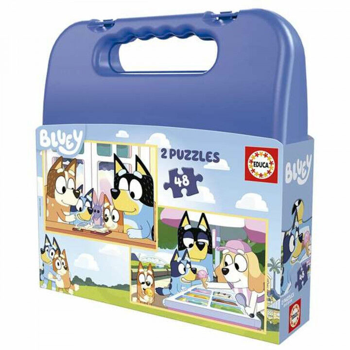 Set van 2 Puzzels Educa Bluey 48 Onderdelen