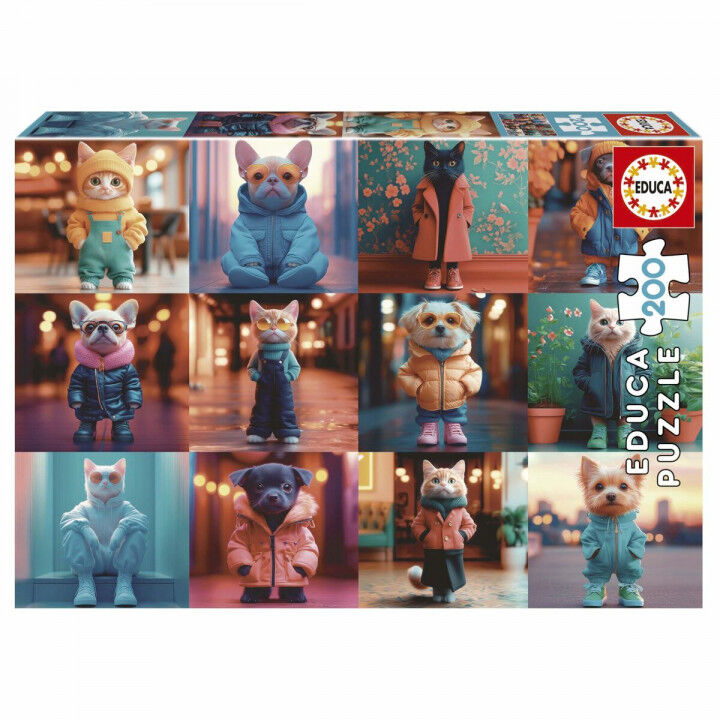 Puzzel Educa 20219 Fashion Animals