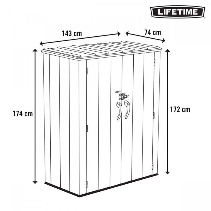 Mobili di stoccaggio Lifetime Grigio Plastica (Ricondizionati C)