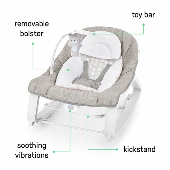 Baby-Liegestuhl Ingenuity Weiß Grau