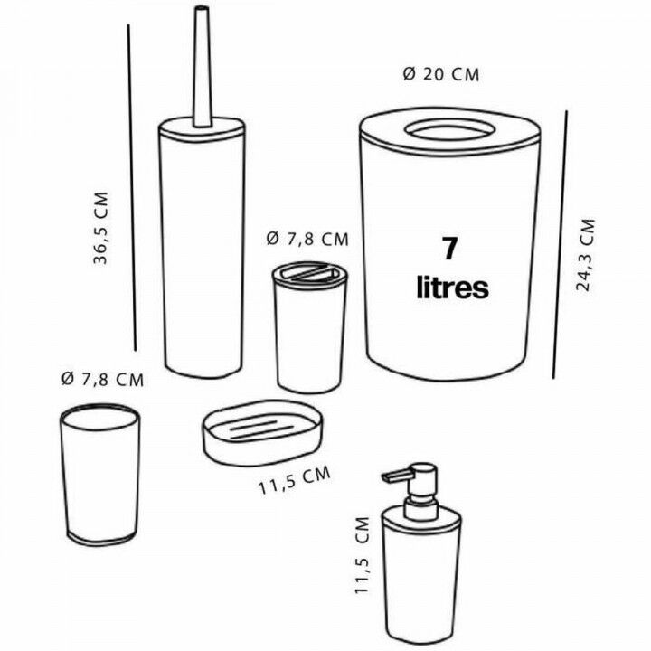 Badset TODAY HOY Roze Plastic Modern (6 Stuks)