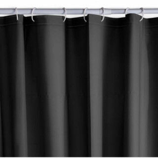 Shower Curtain TODAY Black PEVA 180 x 200 cm (12 Units)