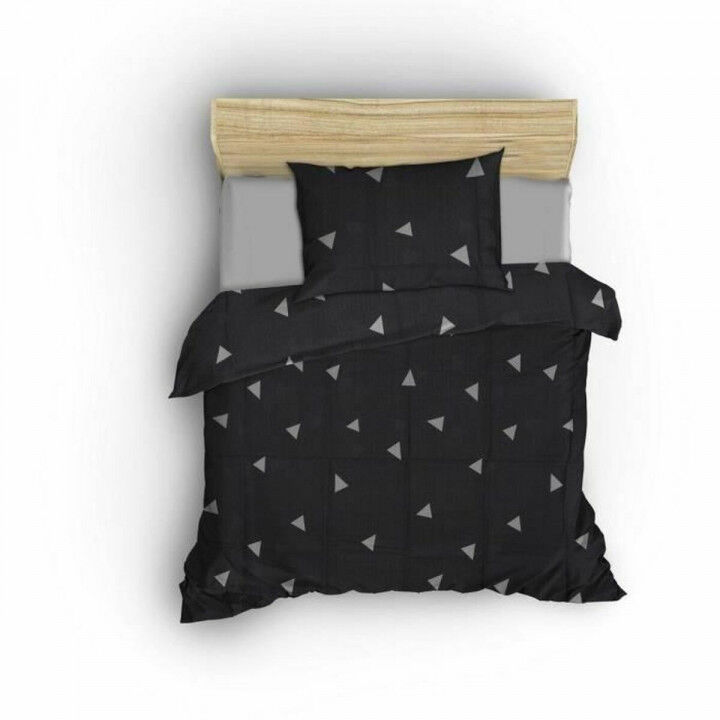 Bettbezug-Set Grau King size 3 Stücke