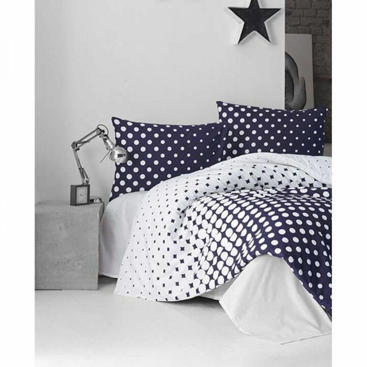 Parure de couette Bleu Lit king size 3 Pièces