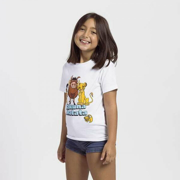Child's Short Sleeve T-Shirt The Lion King White