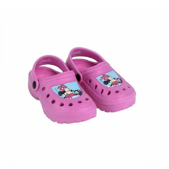 Strandklompen Minnie Mouse Donkerroze 30-31