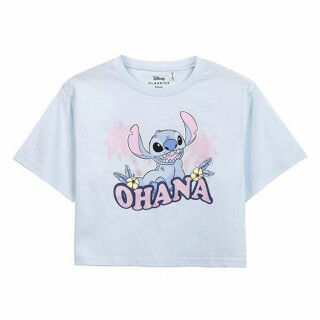 Maglia a Maniche Corte per Bambini Stitch Rosa chiaro