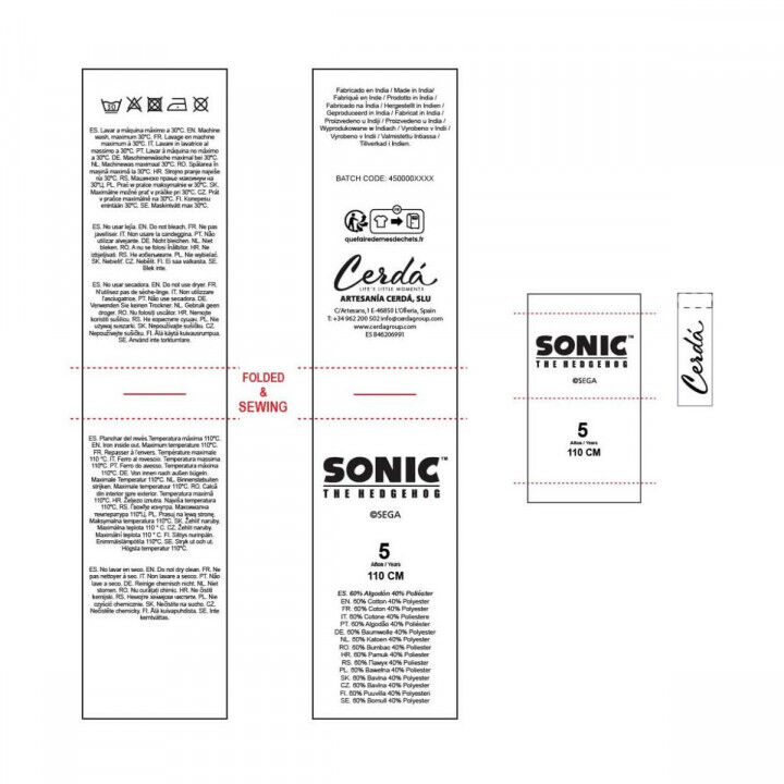 Kinder-Sweatshirt Sonic Dunkelblau