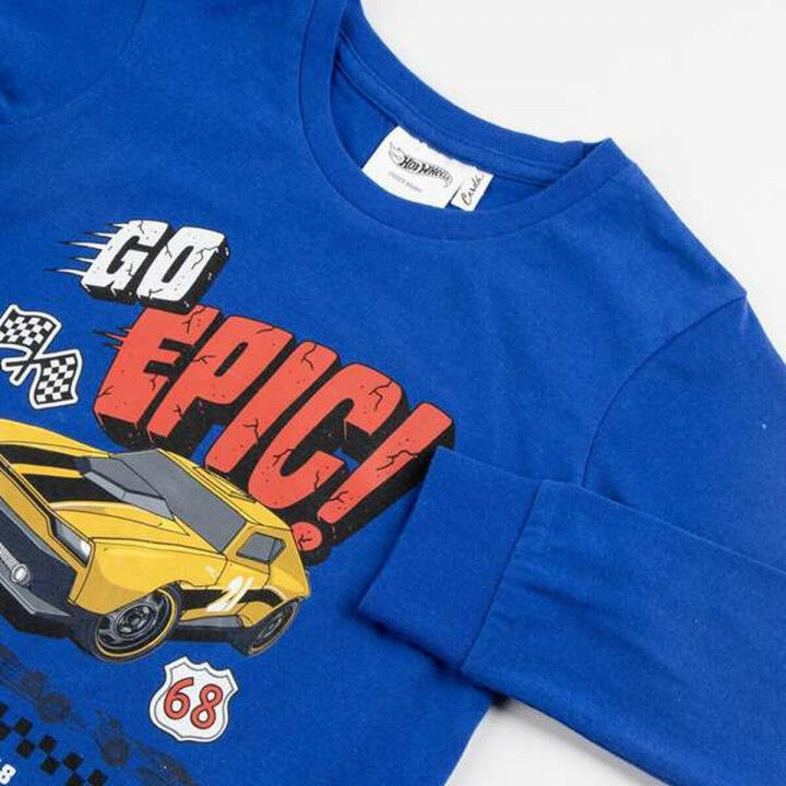 Pyjama Enfant Hot Wheels Bleu
