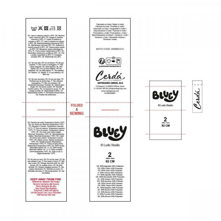 Pigiama Per bambini Bluey Beige