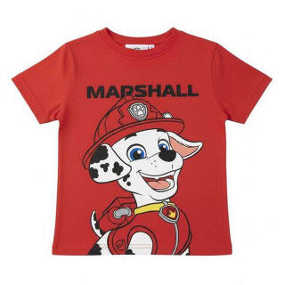 Maglia a Maniche Corte per Bambini The Paw Patrol Rosso