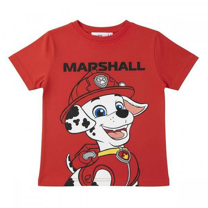 Maglia a Maniche Corte per Bambini The Paw Patrol Rosso