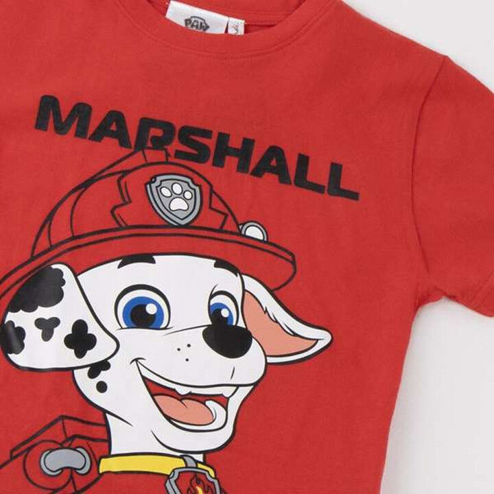 Child's Short Sleeve T-Shirt The Paw Patrol Red