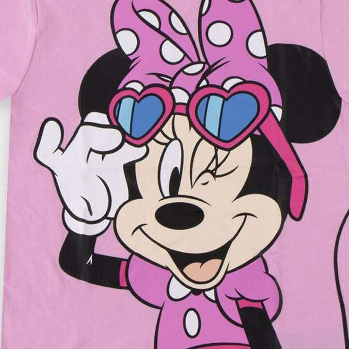 Maglia a Maniche Corte per Bambini Minnie Mouse Rosa