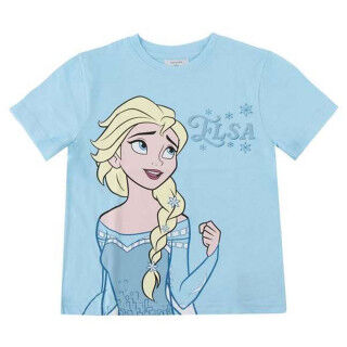 T shirt à manches courtes Enfant Frozen Bleu clair