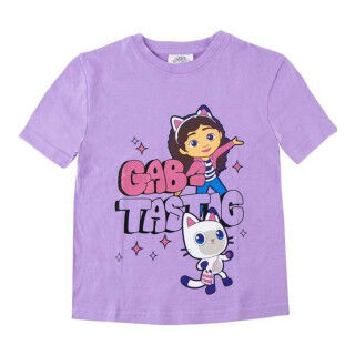 T-Shirt met Korte Mouwen voor kinderen Gabby's Dollhouse Paars