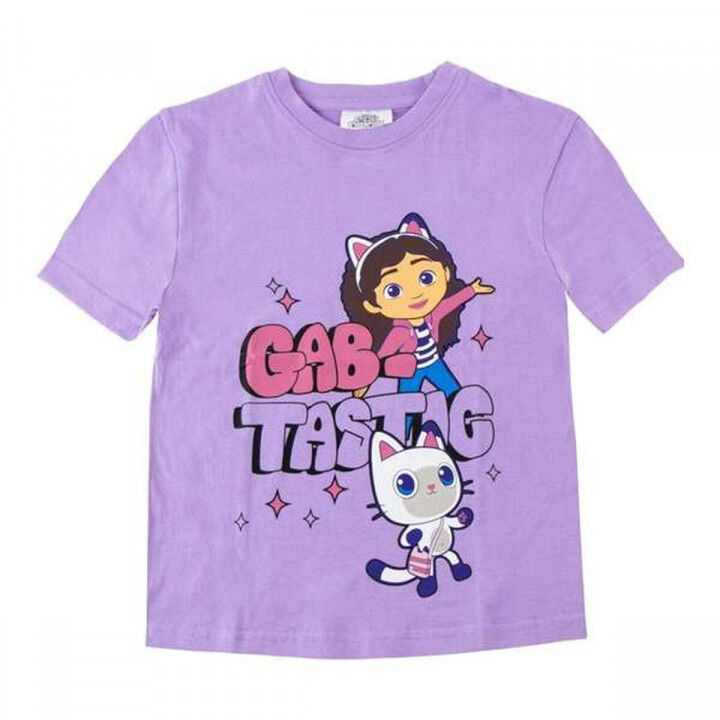 Kurzarm-T-Shirt für Kinder Gabby's Dollhouse Lila
