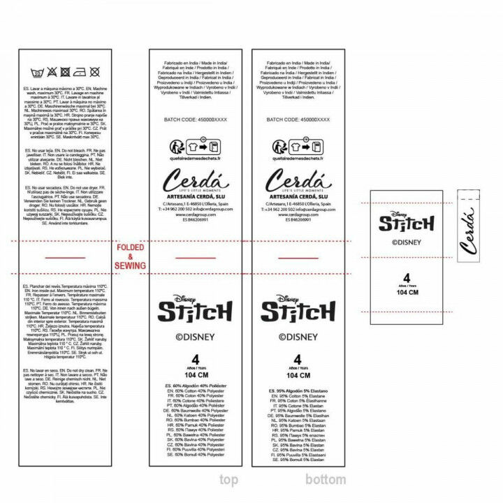 Ensemble de Vêtements Stitch Beige