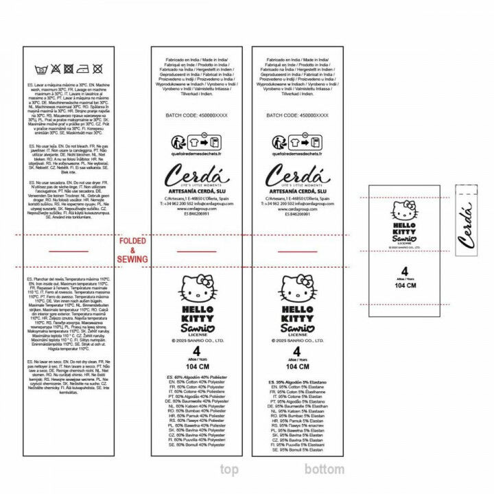 Conjunto de Ropa Hello Kitty Rosa