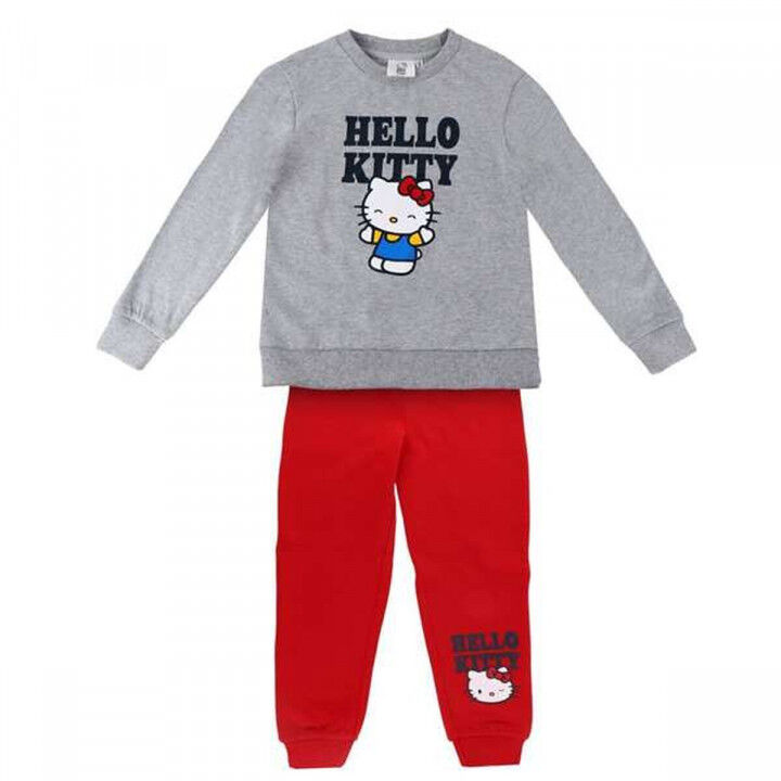 Joggingpak voor kinderen Hello Kitty Grijs 12 Jaar